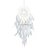 Figurines décoratines Ratgers de rêve en plumes avec mur de mur léger à LED Ornement de Dreamcatchers décor