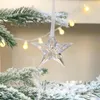 Dekoracyjne figurki 3PCS akrylowy płatek śniegu symulacja lodowa wisiorki na świąteczne drzewo ozdoby ozdoby Bożego Narodzenia na prezent na rok domowy 2024