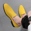 Casual schoenen 2024 Spring groot formaat gaas voor mannen ademende slip-on man loafers mode werkende flats sapatos masculino's