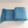 Blankets Direct Selling Orange Knitted Blanket Stitch Tassel Towel Sofa Bed Tail El ?? TV Cover Nap