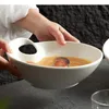 Ciotole ciotola in ceramica bianca ciotola grande insalata piatti da frutta piastra dessert sashimi disco da pasta spunta