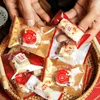 Present Wrap 2024 Happy Year Påsar Transparent Snowflake Crisp Machine Sealing Candy Nougat Packaging