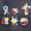 Brooches 6 Pcs Autism Awareness Enamel Lapel Pins Symbols Of Support