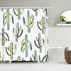 Rideaux de douche plantes tropicales animaux salle de bain feuille verte plante imperméable en polyester rideau nordique maison de salle de bain décoration