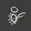 Boucles d'oreilles S925 Sterling Silver Diamond Devil Lucky Eye Aymétric Boucles d'oreilles Europe