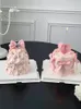 Fournitures de fête Pink Bow Silk Cake Topper Smokeless Wedding Decoration Happy Birthday Star Candle Creative Baby Shower