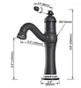 Bathroom Sink Faucets Oil Rubbed Bronze Single Handle Hole Faucet Swivel Spout Ceramic & Cold Water Mixer Taps Nsf823