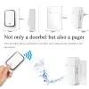 Intercom Smart Outdoor Wireless Doorbell zonder batterij waterdichte draadloze bel 2 in 1 EU -plug -plug zelf bevoegd knopringdeurbel