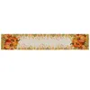 Thanksgiving Pumpkin Fall Maple Leaf Linen Table Runner Wedding Decoration Kitchen Dining Table Runner for Home Party Decor 240325