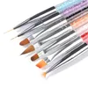 2024 Professionele nail art borstels voor manicure Rhinestone Acryl Paint Nail Brush Set UV -gel Pools Nails Lining Pen Gradient Brush2.