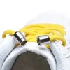 Accessoires 2022 90pair Metal Lock Shoelaces Round Elastic Shoe Lacets Special No Tie Shoelace for Men Women Laçing Zapatillas en caoutchouc