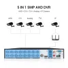 Rejestrator 16ch ahd cctv dvr 5mpn 5w1 ahd tvi cvi cvbs kamera ip hybrydowy cyfrowa rejestrator szeroko domowy