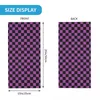 Scarves Checkered Purple And Black Bandana Neck Cover Printed Balaclavas Face Scarf Multifunctional For Men Women Adult Washable