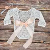 Rompers Pudcoco Born Baby Girls Bow Lace Romper Po Clothing Flowers Hair Band Set Pography Props Jumpsuit Playisuit Clothes