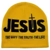 Stickad hatt Jesus Jacquard Hat Autumn/Winter Outdoor Cycling Hat Spider Web Warmth Adult Fashion Y2K