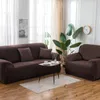 Stoelbedekkingen Solid Color 1/2/3/4 stoelen Bankafdekking Elastische Melk Zijderstof Hoek Couch Slipcovers Furniture Protector voor woonkamer