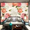 Wallpapers aangepaste grote muurschildering behang 3D moderne minimalistische kleine verse bloemachtergrond