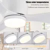 Ventilateur de plafond LED moderne sans lumières moteur DC 6 vitesses Ventilateurs de chronométrage 22 cm Loft de plancher bas à distance lux et vitae