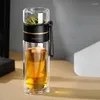 Water Bottles 350ml/400ml Glass Tea Infuser Bottle Separation Mug Double-Layer Portable Creative Cup Home Waterbottle