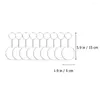 파티 장식 48/72/96pcs 아크릴 투명 원 디스크 세트 키 체인 명확한 라운드 키 체인 블랭크 (투명)