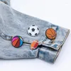 ブローチスポーツブローチピンズバスケットボールフットボールラグビーオリーブボールメタルバッジ学生漫画ジェンダーピン衣料品袋ジュエリーメダル