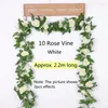 Fleurs décoratives 1pcs Vinée rose artificielle de soie suspendue pour la chambre murale jardin plantes Garland Christmas Party Mariage Décoration