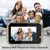 Deurbel wifi deurbel camera tuya peephole app control hd1080p voor iOS Andriod Night Vision Pir Motion Detection video Smart Door Bell