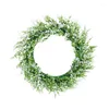 Dekorativa blommor Fake Leaf Wreath Home Accent Elegant Green Delight Decors iögonfallande långvarig användning Spring