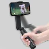 Monopods mini telefon stabilizatör el gimbal stabilizatörler video kaydı bluetooth selfie sopa tripod telefon tutucu LED halka ışığı ile