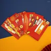 Present Wrap 6st/Set Chinese Year Decorations Dragon Red Envelope Lucky Money Pouch Diy Card Packing Bag