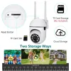 Caméras ycc365 plus caméra wifi wifi extérieur 4x zoom numérique intelligent aimant humain détection de surveillance de sécurité nocturne sans fil CCTV avec caméra IP