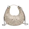 Hobo Stone Textured Small PU Leather Shoulder Bags For Women Luxury Trend Chain Crossbody Bag Female Summer Handbags