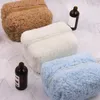 Sacs de rangement Sac de maquillage de petite taille Cosmétique en laine imperméable légère avec fermetures à glissière en métal idéal pour les brosses crème à roues à lèvres