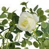 Dekorativa blommor hem el bröllop fest trädgård dekor rose vinrankor simulering rosor dekorationer konstgjorda vackra 185 cm blommor vinstockar