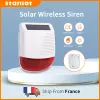 Sirène 433MHz High Decibel Outdoor Solar Wireless Sirren haut-haut étanche stroboscopique pour le système d'alarme de cambrioleur de sécurité à domicile intelligent