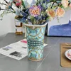 Vases Europeanstyle Ceramic Home Living Room Desktop Vase Flower Dry And Wet Basket Storage Wedding Decoration Ornaments