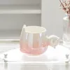 Muggar 430 ml Gradual Change Ceramic Mug Coffee Cups Drinkware Teaware Creative Office Home Pip Par Cup