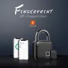 Lock Tuya Smart Bluetooth Biometric Fingerprint Padlocks USB Rechargeable Smart Security Lock Sharing Control to Family