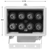 Accessori CCTV 8pcs LED IR Array IR Illuminator Lampada a infrarossi impermeabile Night Vision Night Vision CCTV Luce di riempimento CCTV per telecamera di sicurezza CCTV