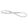 Anklets Elastische strass Decorated Women's Girls Metal Anklet enkelarmbandketen (zilver)