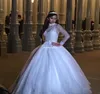 2021 Manga longa Quinceanera Vestres Beds Pescoço alto Sheer Size Size Sweet Sweet 16 Party Dress Vestidos de 15 ANOS3608822