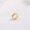 Clusterringen Joolim Jewelry High End PVD Groothandel waterdichte modebord tandwielen roestvrij staal voor vrouwen