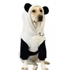 Vestuário para cachorro panda roupas de estimação de pet whinter fofo de veludo molho de moletom para labrador dourado retriever grande fantasia capuz