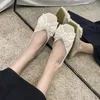 Casual Shoes Women's 2024 Sweet Flat Flats Elegant Bow Tie Round Toe Ladies