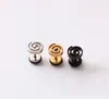 Stud Earrings Fashion 2 Pieces Ear Plugs Storm Shape Titanium Stainless Steel Black Gold Color Men/women Pierced