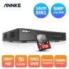 Enregistreur Annke 16CH 5MP 5IN1 HD TVI CVI Sécurité IP DVR Recorder H.265 Digital Video Recorder Motion Détection de mouvement = HIK DS7216HQHIF1 / N