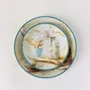 Plates Souvenir Plate Buddha Lotus Flower Round Square Porcelain Artistic Home Decorative Collection Creative Ceramic Dish