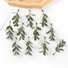 Flores decorativas 50pcs Plantas artificiais Folhas de casamentos decoração de casa acessórios Diy Cake Candy Box Garland Christmas Wreath Wreath