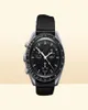 Bioceramic masculino luneswatch cuarzo relojes de la función completa cronografía misión de reloj a mercurio 42 mm nylon luxury mars watch limited 1220418