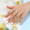 Full Ring Dating Couple Promise Rings 925 Sterling S Color VVS1 Diamond Maridfrets For Women Fine Jewelry240327